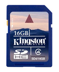 Paměťová karta Kingston SDHC Class 4 16GB