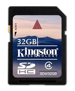 Paměťová karta Kingston SDHC Class 4 32GB