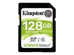 KINGSTON, 128GB SDXC Canvas Select 80R CL10 UHS-I