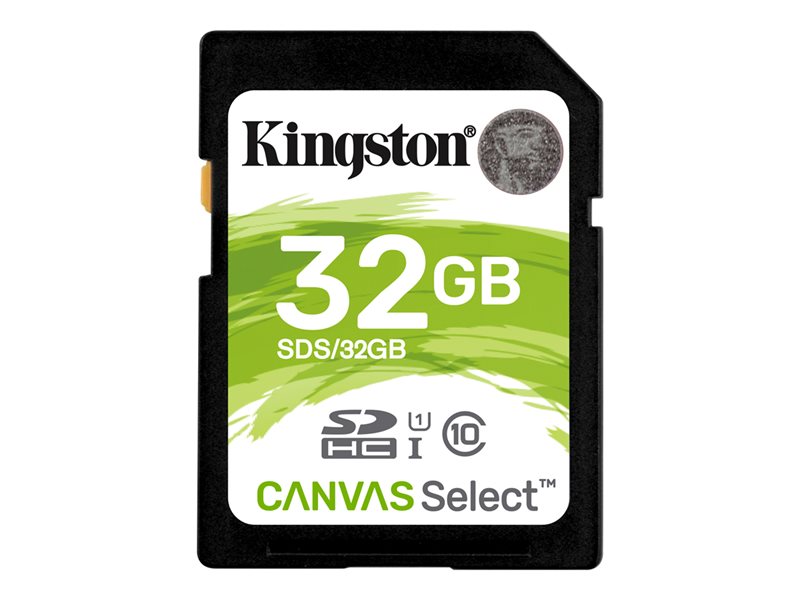 KINGSTON, 32GB SDHC Canvas Select 80R CL10 UHS-I