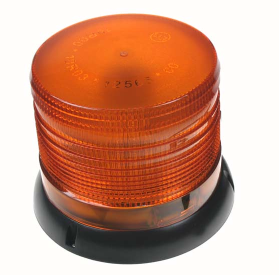Zábleskový LED maják, 12-24V, oranžový, homologace