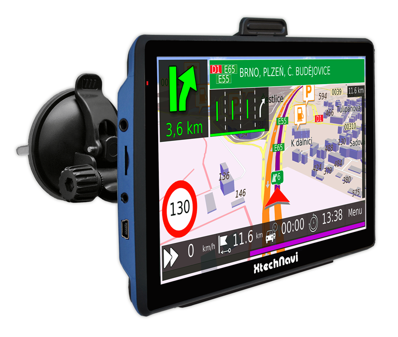 GPS Navigace XtechNavi EU7050SWT, 7.0", 8GB, BT, AV-in, Evropa TRUCK