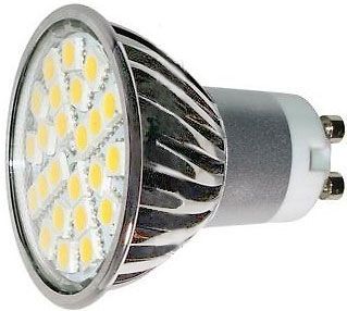 Žárovka LED GU10-24xSMD5050,bílá teplá,230V/5W