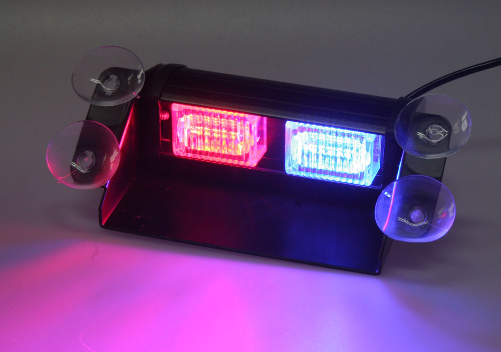 Přídavné modro-červené výstražné LED světlo pro vnitřní montáž.