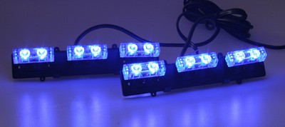 PREDATOR LED do mřížky 6-prvková, 12V, modrý