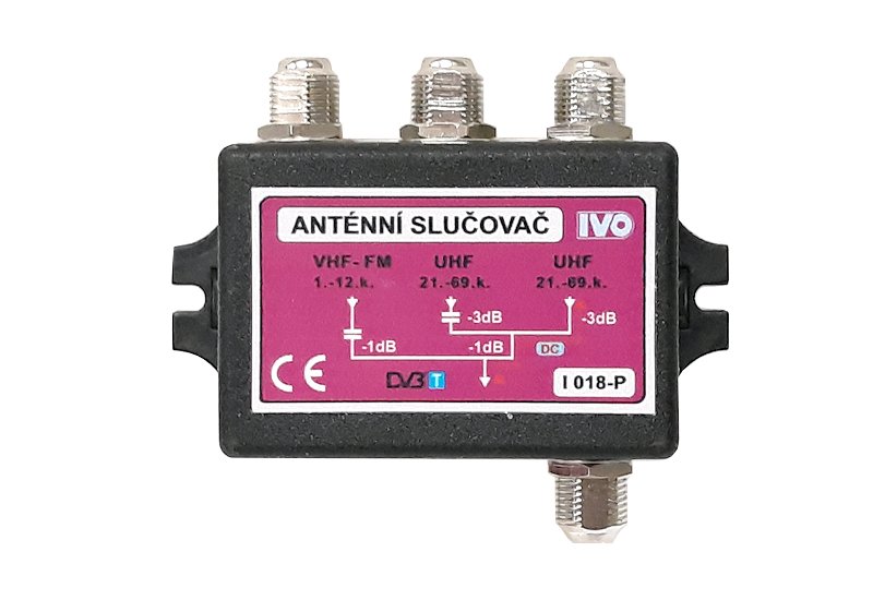 IVO I018P slučovač VHF-FM/UHF/UHF
