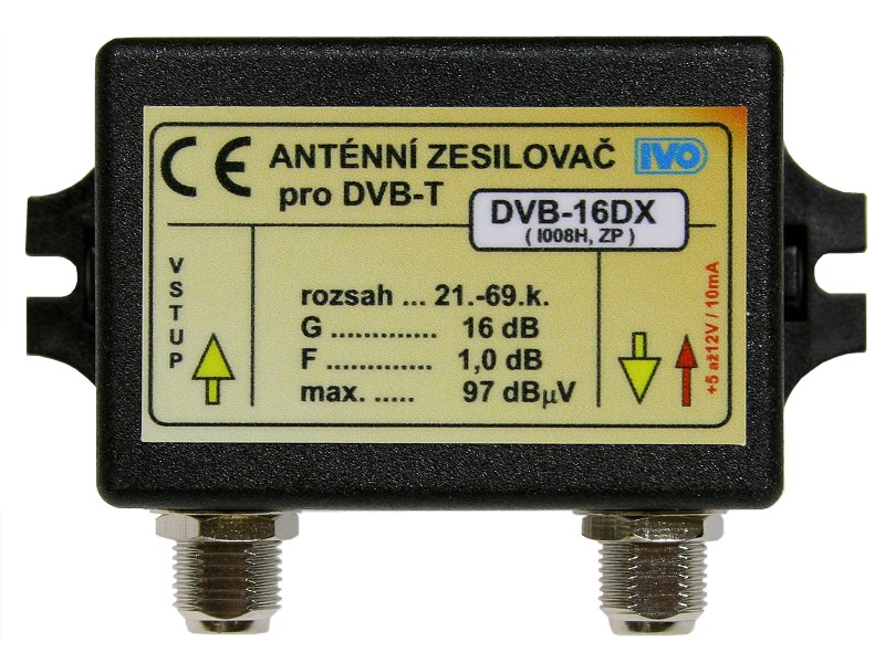 Ivo DVB-16DX zesilovač 16dB (5-12V)