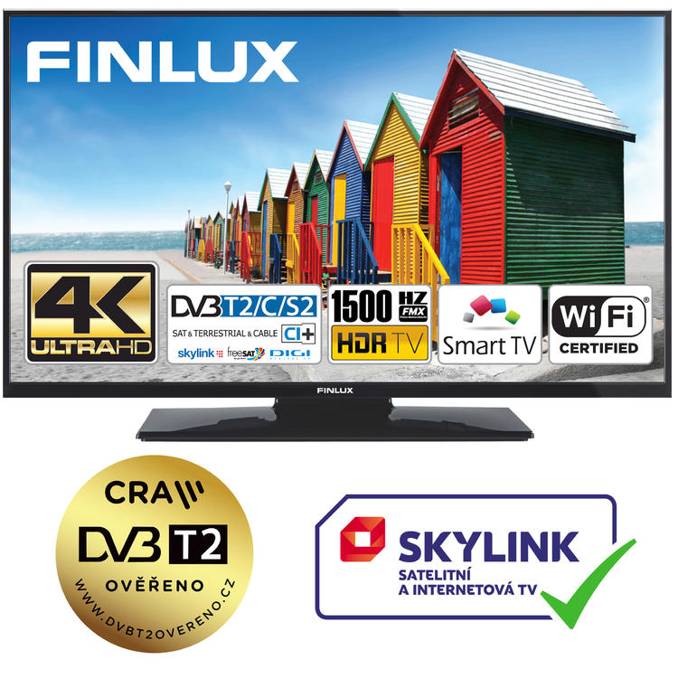 Finlux TV55FUD7061 - UHD SAT/ T2 SMART WIFI SKYLINK LIVE