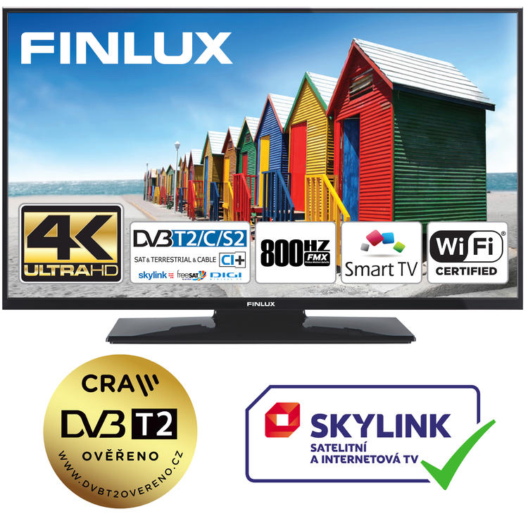 Finlux TV43FUD7061 - UHD SAT/ T2 SMART WIFI SKYLINK LIVE