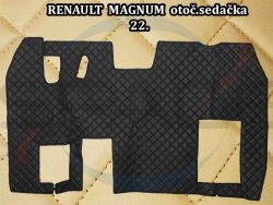 Koberce koženkové prošívané pro RENAULT Magnum salon - béžové