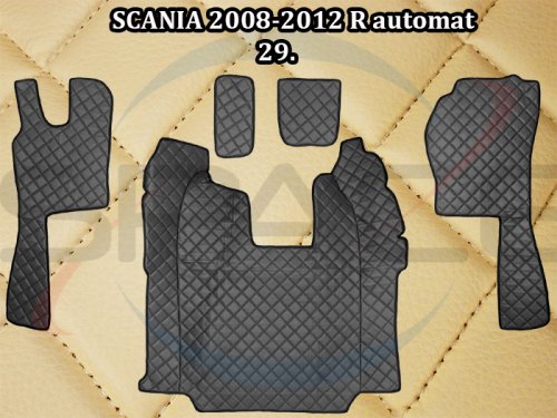 Koberce koženkové prošívané pro SCANII automat 2008-2012 - béžové