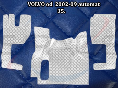 Koberce koženkové prošívané pro VOLVO automat 2002-2008 - modré