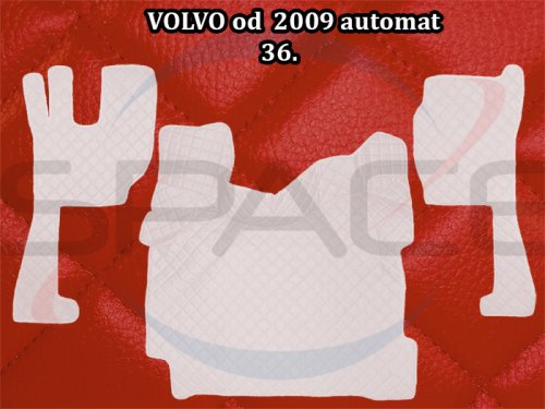Koberce koženkové prošívané pro VOLVO automat od 2009 - červené