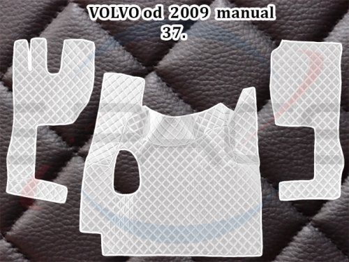 Koberce koženkové prošívané pro VOLVO manuál od 2009 - černé