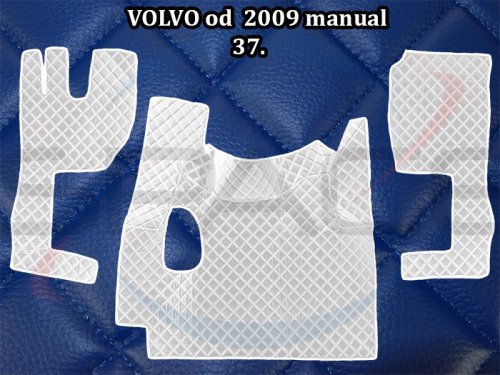 Koberce koženkové prošívané pro VOLVO manuál od 2009 - modré