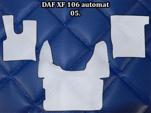 Koberce koženkové prošívané pro DAF 105/106 XF (5) 2012-2013 automat modré