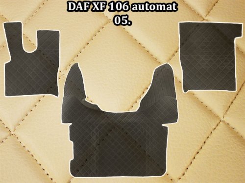 Koberce koženkové prošívané pro DAF XF 105 automat (5) 2012-2013- béžové