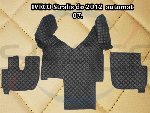 Koberce koženkové prošívané pro IVECO Stralis automat do 2012 - béžové