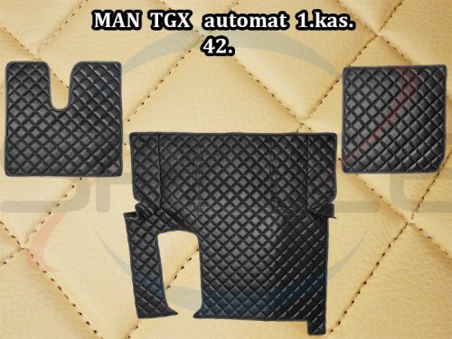 Koberce koženkové prošívané MAN TGX automat - béžové