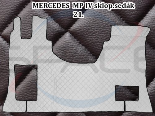 Koberece koženkové pro MB ACTROS MP IV sklopka spolujezdec - černé