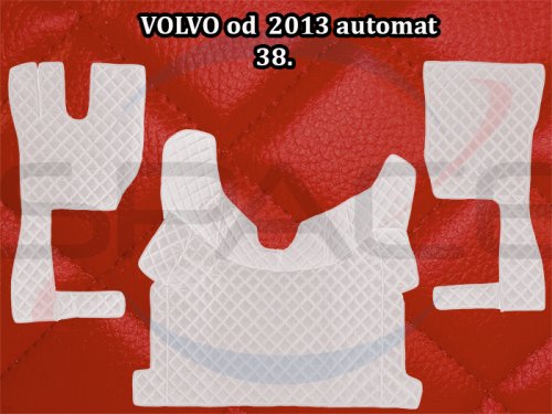Koberce koženkové prošívané pro VOLVO automat od 2013 - červené
