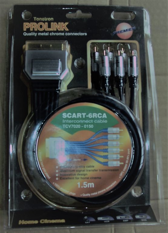 Kabel Profi SCART - 6RCA 1,5m