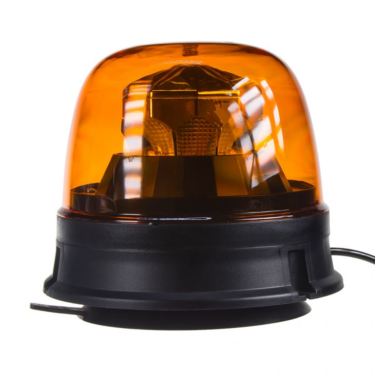 LED maják, 12-24V, 10x1,8W, oranžový, magnet, ECE R65 R10
