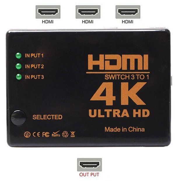 HDMI přepínač 3x HDMI UH-301 /HDMI switch/