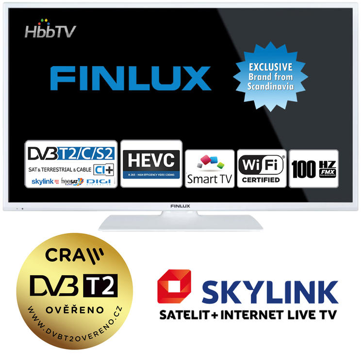 Finlux TV24FWE5760 - ULTRATENKÁ T2 SAT WIFI SKYLINK LIVE