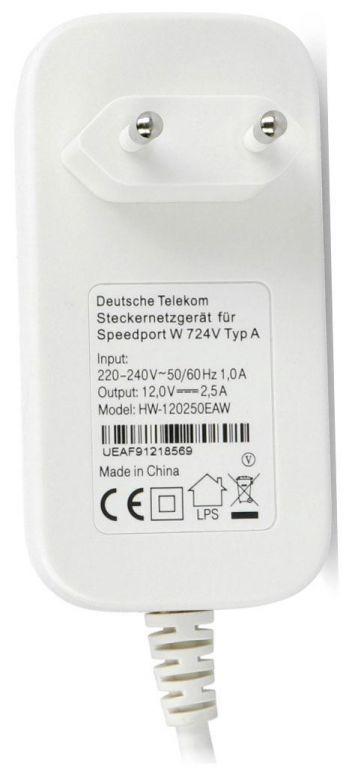 Napáječ, síťový adaptér Deutsche Telekom 12V/2,5A, koncovka 5,5x2,1