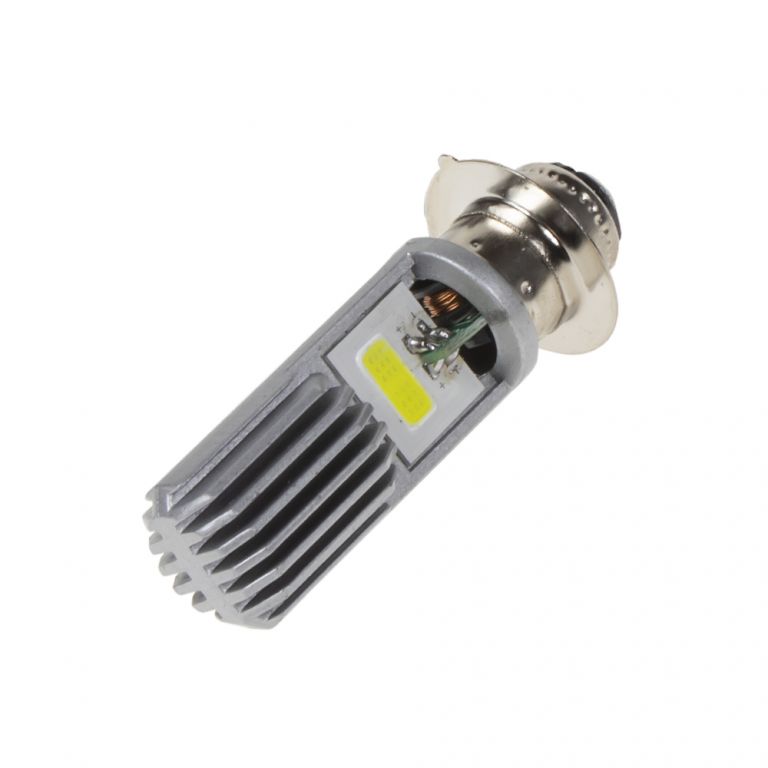 LED žárovka COB LED H6M / P15D bílá, 12 V, motocyklová