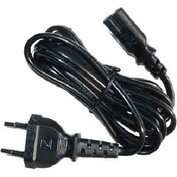 Síťový kabel pro spínané zdroje SYS, 2m, 2piny, černý