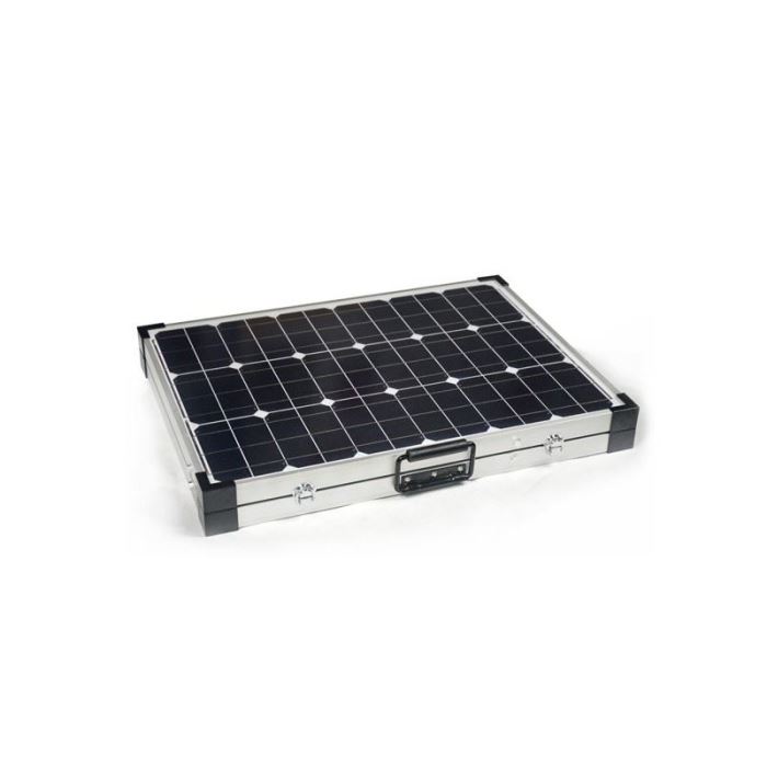 Přenosný fotovoltaický solární panel 12V/2x50W s regulátorem
