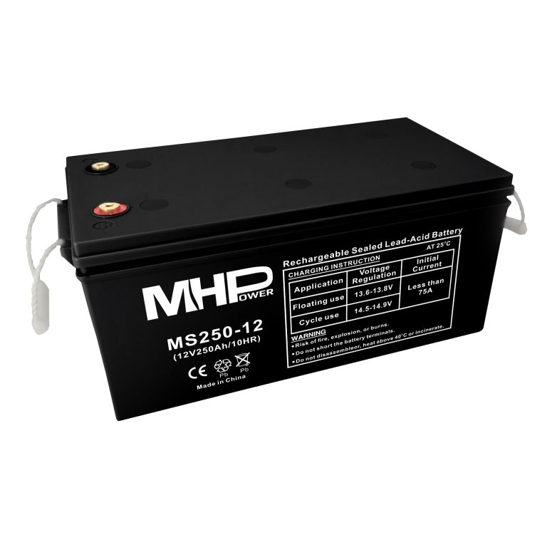 MHPower MS250-12 olověný akumulátor AGM 12V/250Ah, Terminál T3 - M8