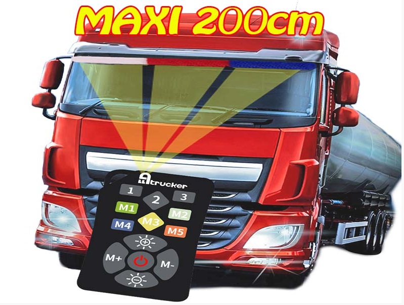 Světelná programovatelná trikolora za okno MAXI 200 cm, , 12-30V