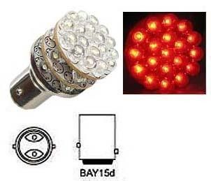 Žárovka LED-30x BaY15D 24V červ.brzdová/obrysová