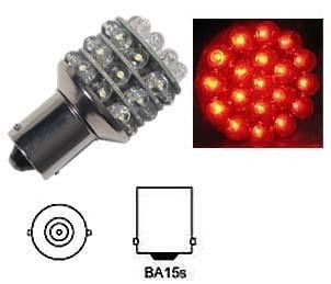 Žárovka LED-36x BA15s 12V červená