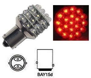 Žárovka LED-36x BaY15D 12V červ.brzdová/obrysová