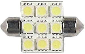 Žárovka LED-9x SMD (3LED/čip) SV8,5-8 12V suf. bílá