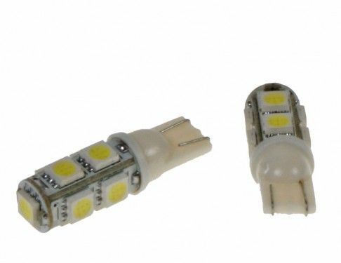 Žárovka LED T10 bílá, 12V, 9LED/3SMD