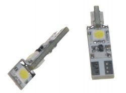 Žárovka LED 12V s paticí T10 bílá, 4LED/3SMD