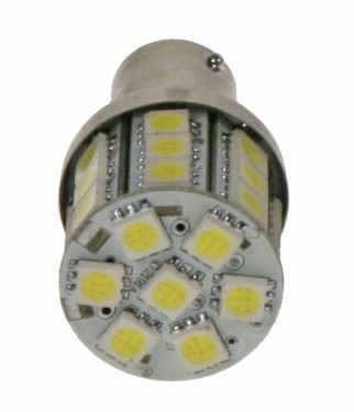 Žárovka LED BAY15d (dvouvlákno) bílá, 12V, 27LED/3SMD
