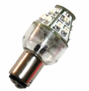Žárovka LED 12V s paticí BAY 15d(dvouvlákno) bílá, 15LED/1SMD
