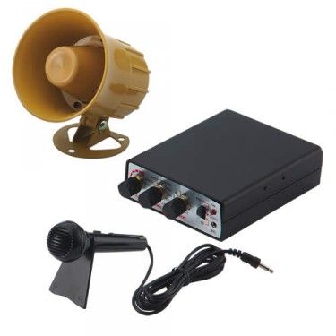 Hobby zvukový systém 10W (35 variant zvuků zvířat a sirén + mikrofon)