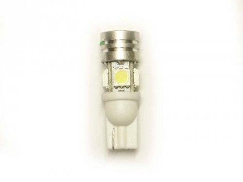 Žárovka LED 12V T10 5W W2,1x9,5d čirá 4LED+1,5W SMD