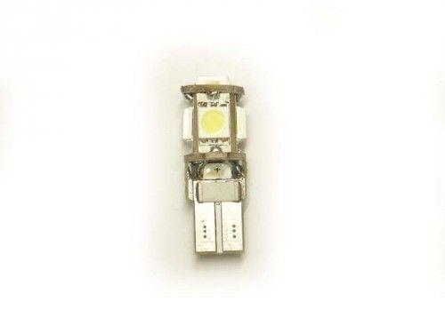 Žárovka LED 12V T10 5W W2,1x9,5d čirá SMD 3W s eliminací chybových hlášení