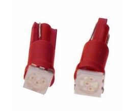 Žárovka LED 12V s paticí T5 červená, 1LED/3SMD