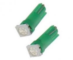 Žárovka LED 12V s paticí T5 zelená, 1LED/3SMD
