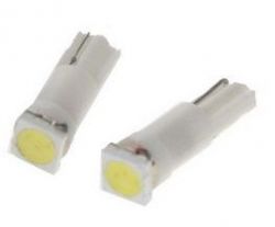 Žárovka LED 12V s paticí T5 bílá, 1LED/3SMD