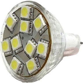 Žárovka LED MR11-10x SMD5050,bílá teplá,12V